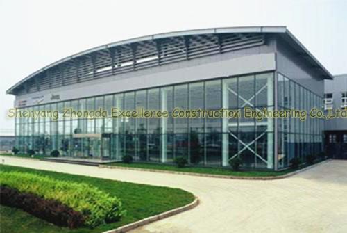 Exposition hall préfabriquée de structure métallique